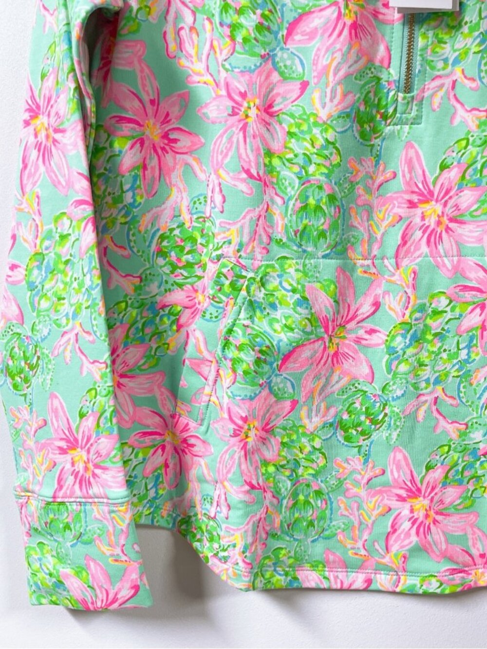 LILLY PULITZER UPF 50+ Skipper Popover Long Sleeve Half-Zip Pullover Top - Picture 4 of 8